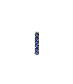 Boucle D'Oreille Mini Barrette Or Jaune Et Saphirs