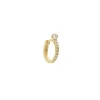Boucle D'Oreille Semi Pavee Or Jaune Et Diamants