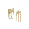 Boucles D'Oreilles Chaine Constellations Triple Diamants