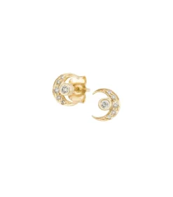 Boucles D'Oreilles Lune & Diamants