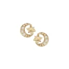 Boucles D'Oreilles Merkaba Diamants Lune