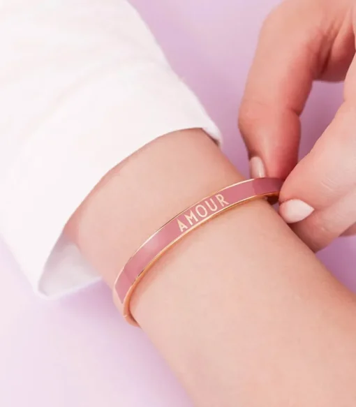 Bracelet Candy Word Amour Dark Pink
