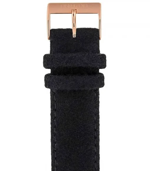 Bracelet De Montre Interchangeable Flanelle Noir/Or Rose