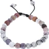 Bracelet Deca 10 Perles Argent Et Agates Du Botswana