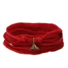 Bracelet En Soie A Nouer Et Charm Le Lily De Paris En Bronze