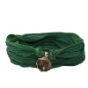 Bracelet En Soie A Nouer Et Charm Let It Be En Bronze Et Diamant