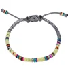 Bracelet Ghanian Mini En Perles Africaines Et Argent