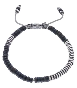 Bracelet Ingot A Perles De Pierres Et D'Argent