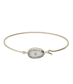 Bracelet Jonc Or Jaune Orso Aigue Marine