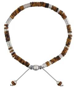 Bracelet Lazuli Argent Et Gemmes Tiger Eye