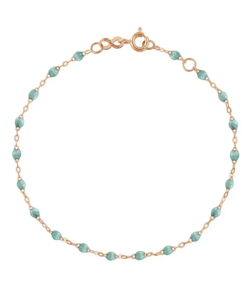 Bracelet Or Rose Et Perles De Resine