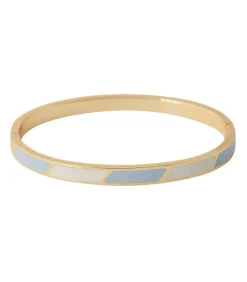 Bracelet Stripes Light Blue White