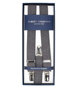 Bretelles Elastic Clip A Motif Gris