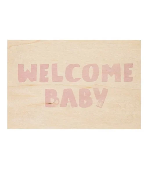 Carte Welcome Baby Rose