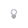 Charm Mini Coeur Or Blanc