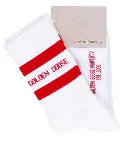 Chaussettes Hautes A Rayures Rouges