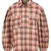 Chemise A Carreaux Lidzy Orange/Or