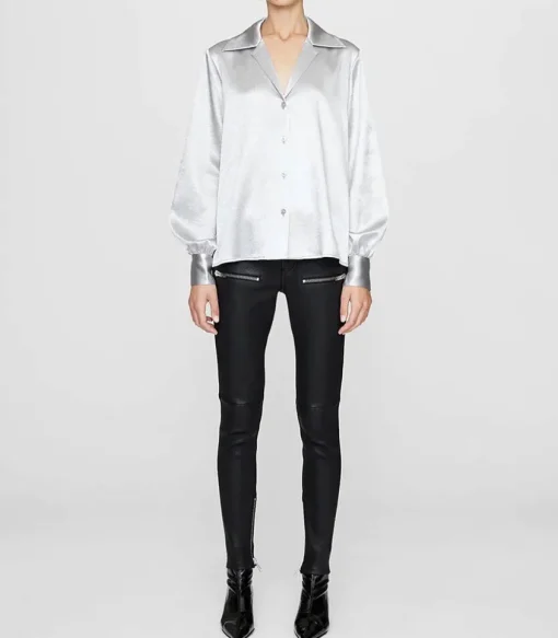 Chemise En Soie Mylah Silver