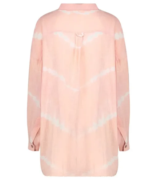 Chemise Oversize Mykonos Tie & Dye Powder Pink