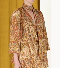Chemisier Sensory Billow Paisley Gold Print