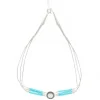 Chocker Liquid Silver Heishi 3 Rangs