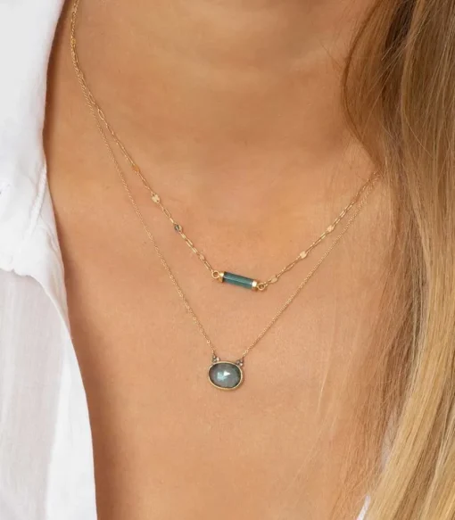 Collier Bess Tourmaline Bleue