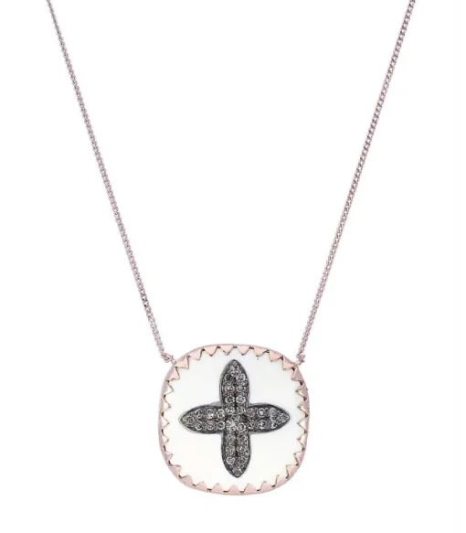 Collier Bowie Blanc Et Diamants