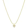 Collier Court Chaine Boule Et Fleche Diamants