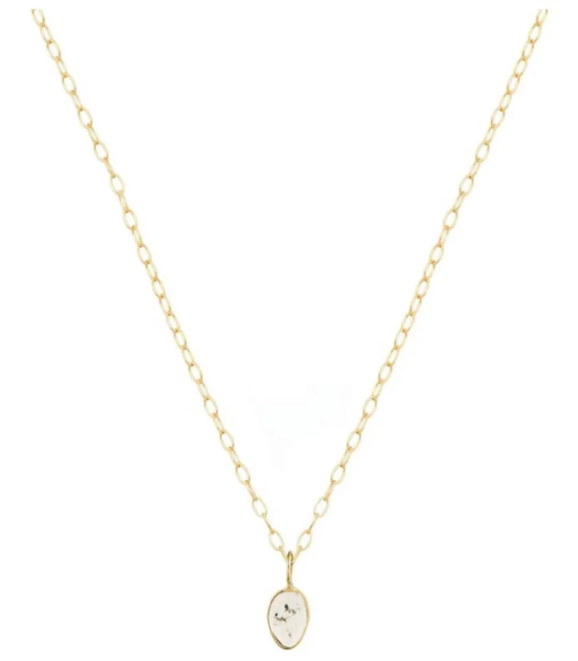 Collier Diamant Brut Gris