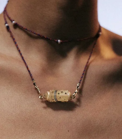 Collier Locket Rainbow Star - Mauli Red & Navy