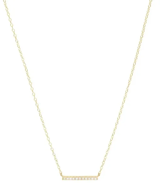 Collier Mini Barre Diamants