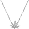 Collier Mini Feuille Des Merveilles Or Noir Et Diamants