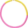 Collier Palmier Rose Et Jaune X Jane De Boy