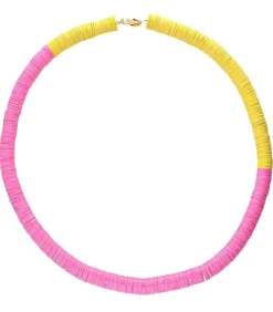 Collier Palmier Rose Et Jaune X Jane De Boy