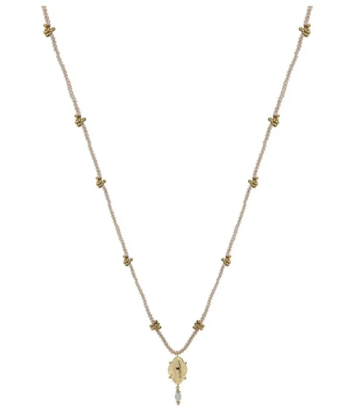 Collier Precieux Marron Glace