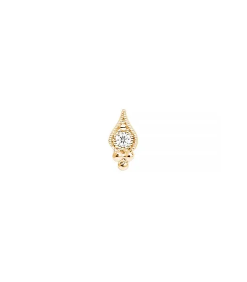 Cry Me A River Boucle D'Oreille Or Jaune Et Diamant