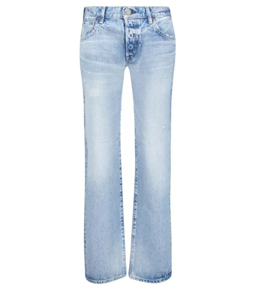 Jean Droit Bostania Taille Basse Bleu