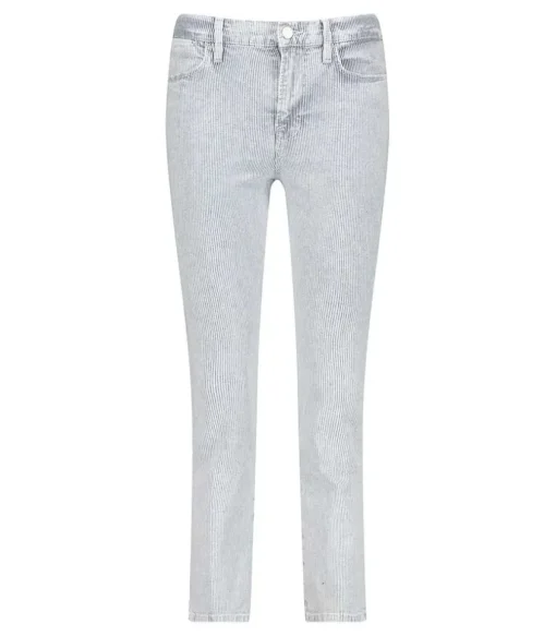 Jean Le High Straight Rayures