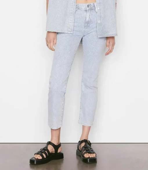 Jean Le High Straight Rayures