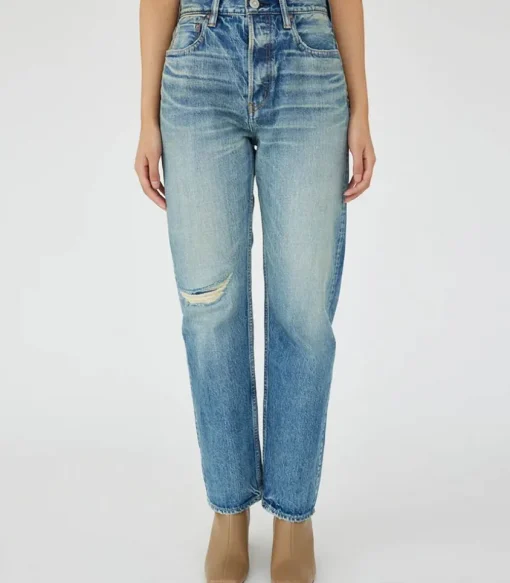 Jean Mckellar Wide Straight Selvedge Blue