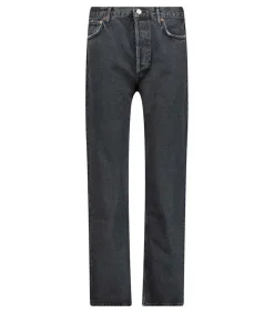 Jean 90'S Pinch Waist Black Tea En Coton Bio