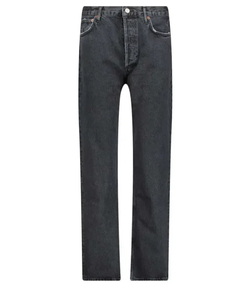 Jean 90'S Pinch Waist Black Tea En Coton Bio
