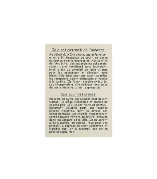 Jeu De Cartes "D'Ou Viennent Ces Expressions ?"