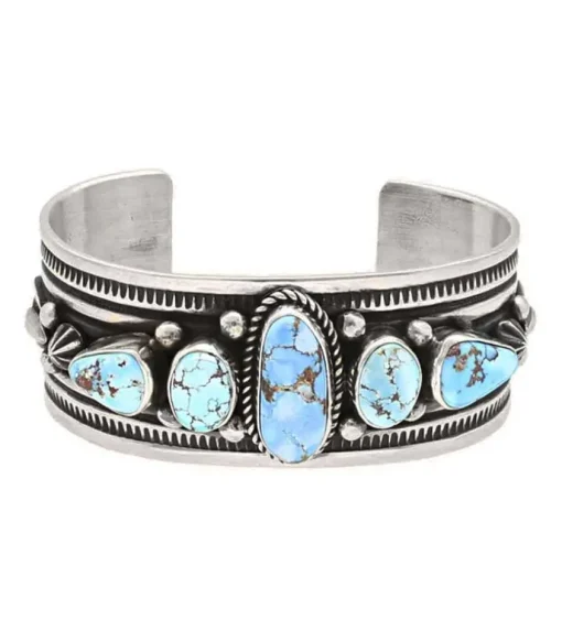 Jonc Epais Turquoise Golden Hill