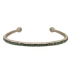Jonc Talisman Serti Stone Zirconium Vert Militaire