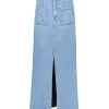 Jupe Longue En Denim Goya Ozone Wash