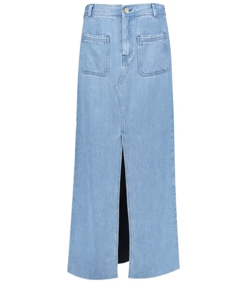Jupe Longue En Denim Goya Ozone Wash