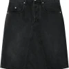 Jupe Midi Fiali En Jean Faded Black