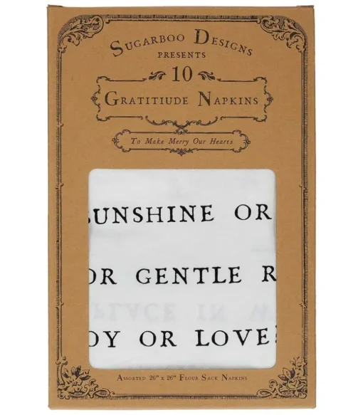 Lot De 10 Torchons En Coton "Gratitude Napkins"