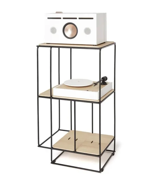 Meuble Acoustique Et Modulable Lines Chene + Kit Accessoires Cuir
